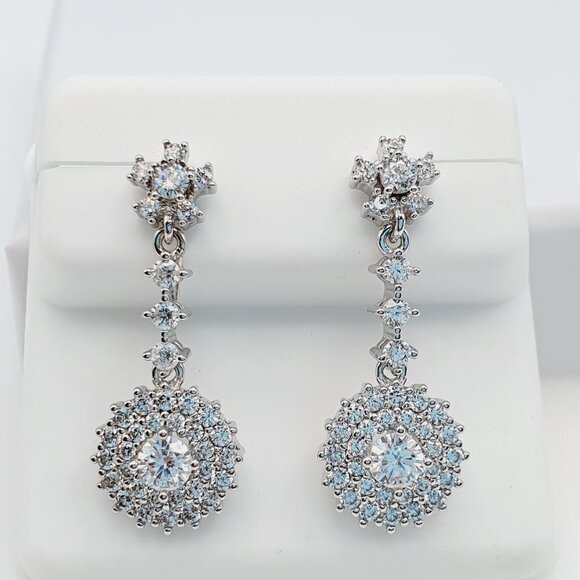 "925 Sterling Silver Cubic Zirconia Earrings, U19254845 - Picture 7 of 11